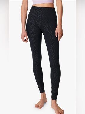 Sweaty Betty All Day Embossed Black High-Waist Leggings